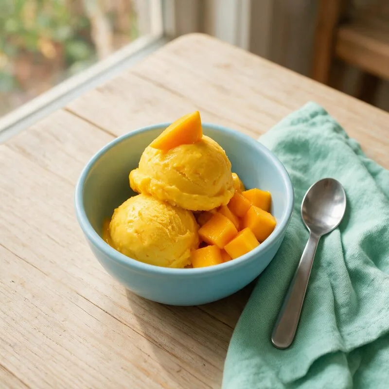 Foto de la receta helado de mango